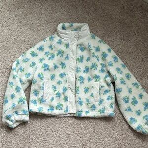 Double Zero Floral Sherpa Jacket. S